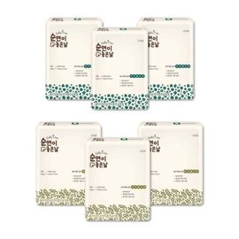 [SALLY'S LAW] Sanitary Pads Cotton Therapy Medium 3packs+Large 3packs - 100% Pure Cotton, US-Certified, Quick Absorption, Ergonomic Leak Prevention for Dry Comfort - Made in Korea